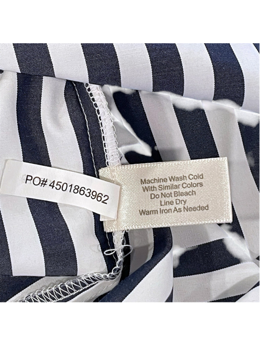 Boston Proper Womens XL Off The Shoulder Mini Dress Stripe Nautical Coastal NEW - Picture 10 of 14